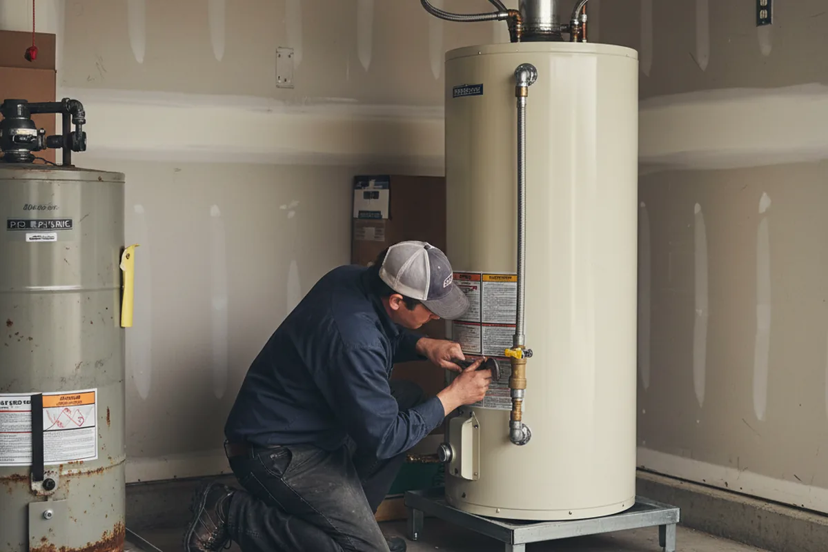 Water heater and shutoff valve replacement in Shelbyville